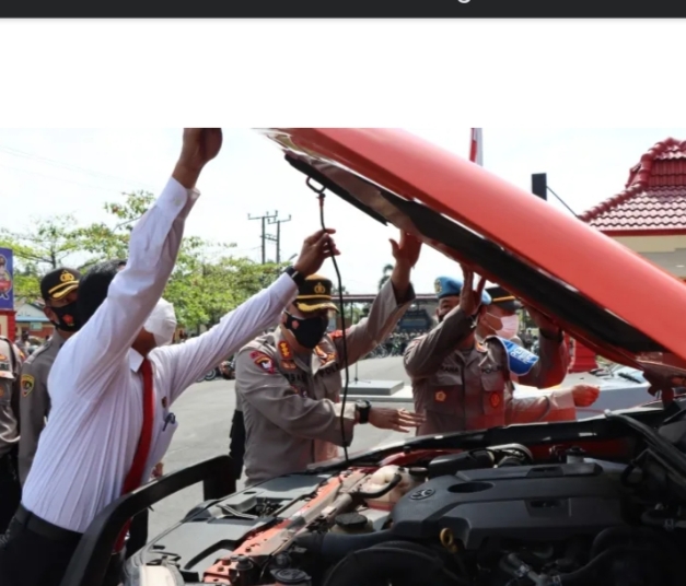Kapolresta Deli Serdang Laksanakan Pengecekan Ranmor Dinas