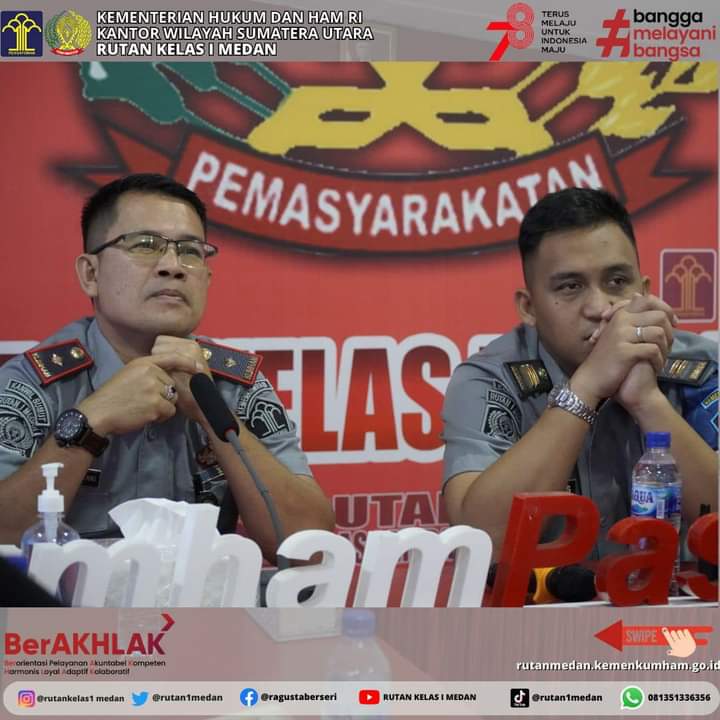 Rutan Kelas I Medan Ikuti Virtual Zoom Kusuma Sapa