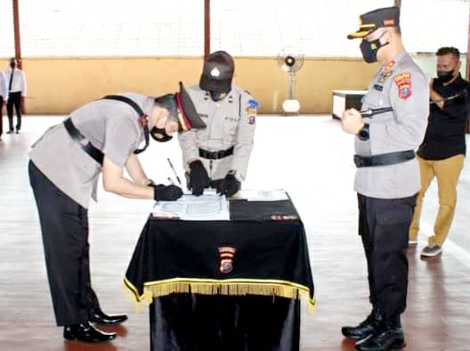 KAPOLRES LABUHANBATU PIMPIN SERTIJAB PJU DI POLRES LABUHANBATU