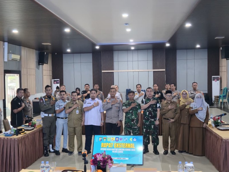 Polres Dumai Gelar Rapat Koordinasi Eksternal Ops Keselamatan Lancang Kuning 2026