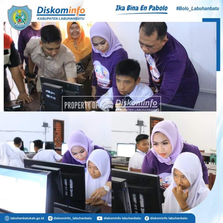 Pemkab Labuhanbatu lakukan monitoring kesiapan pelaksanaan ANBK di SMPN.I Rantau Selatan