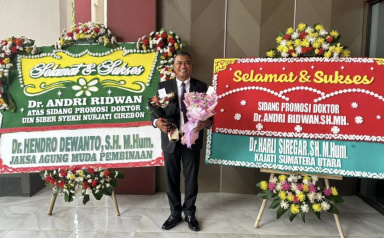 Andri Ridwan SH MH Raih Gelar Doktor Hukum Predikat Cumlaude