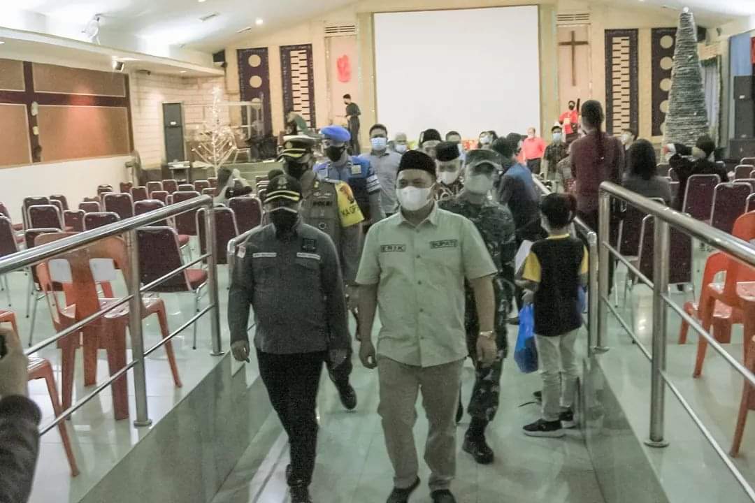 Bupati Labuhanbatu bersama Forkopimda tinjau kegiatan pelaksanaan ibadah  Umat kristiani