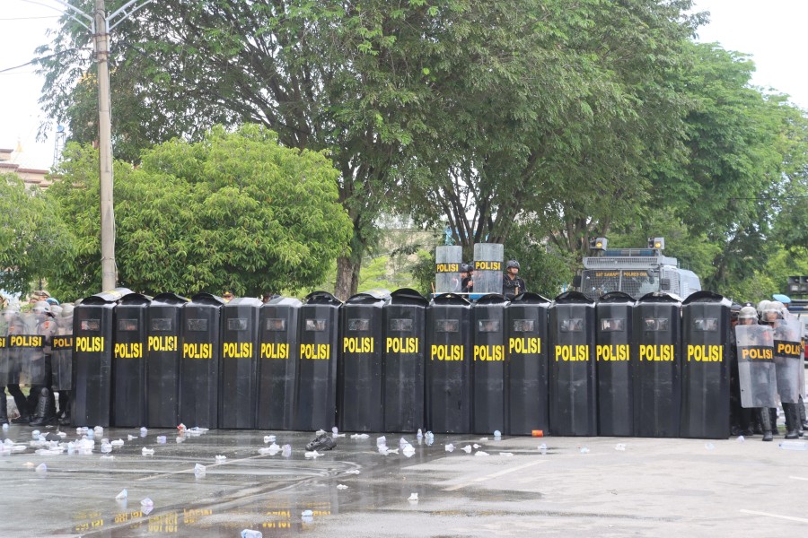 Polres Dumai Gelar Simulasi Sispam Mako dan Pengamanan Unjuk Rasa, Polda Riau Berikan Penilaian
