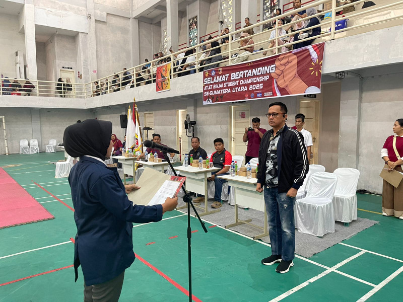 Kepala BNNK Binjai Hadiri Kejuaraan Karate Student Championship Porbikawa 2025