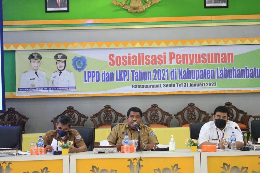 Pemkab Labuhanbatu Gelar Sosialisasi LPPD dan LKPJ Tahun 2021