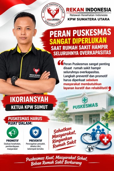 Rumah Sakit Hampir Overkapasitas, Ikoriansyah: Peran Puskesmas Sangat Diperlukan