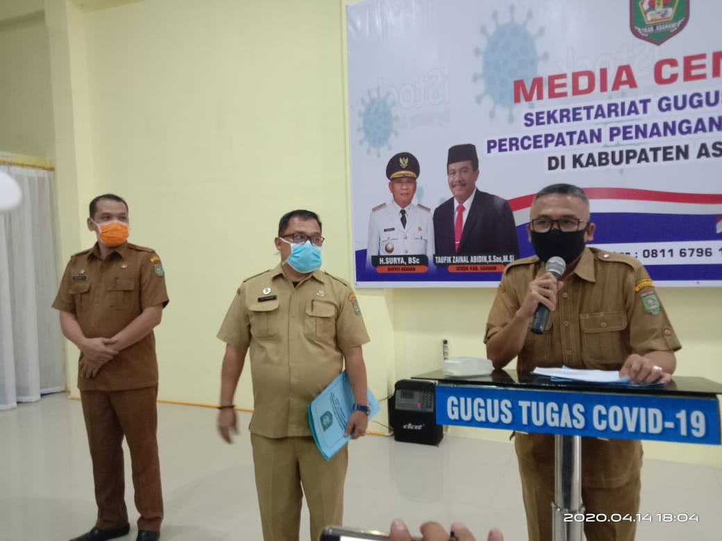 Jumlah ODP Terus Menurun,  3 Warga Asahan Dinyatakan Positif Terinveksi Covid - 19