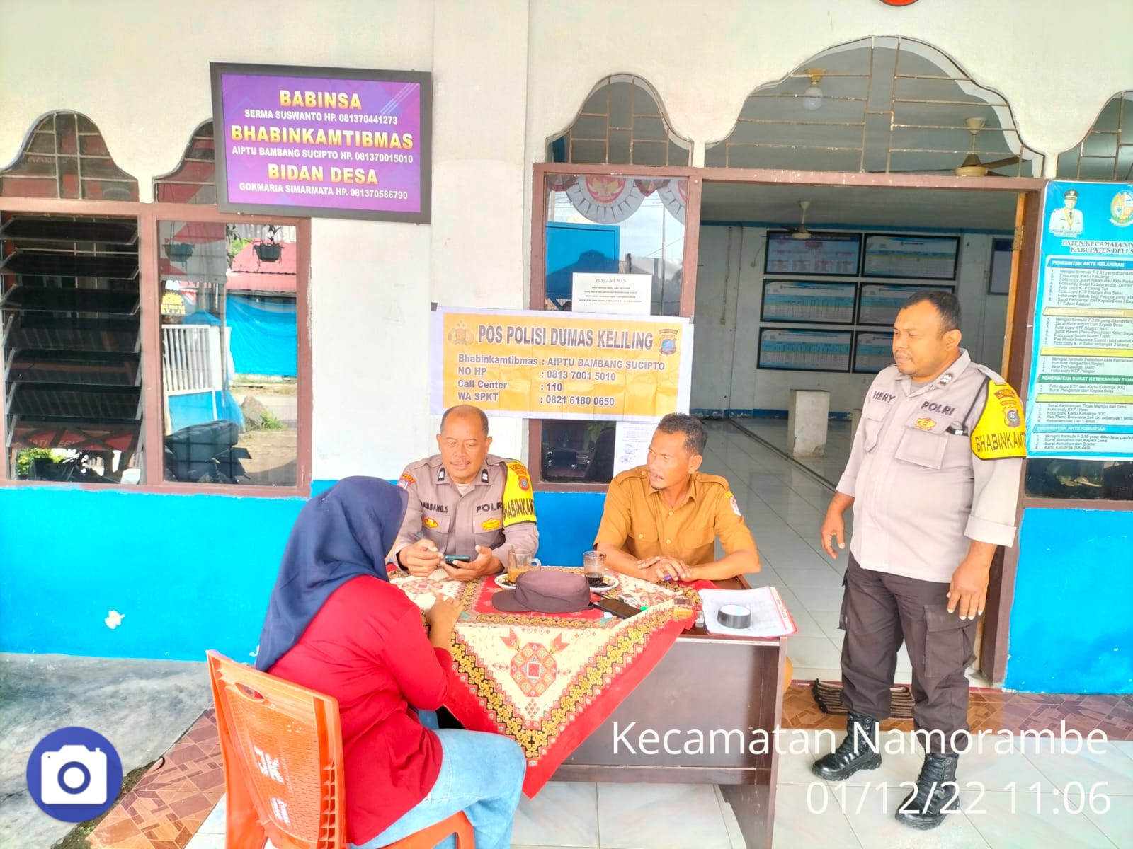 Personil Polsek Namorambe Standby Sambut Pengaduan Masyarakat Di Pos Dumas Presisi