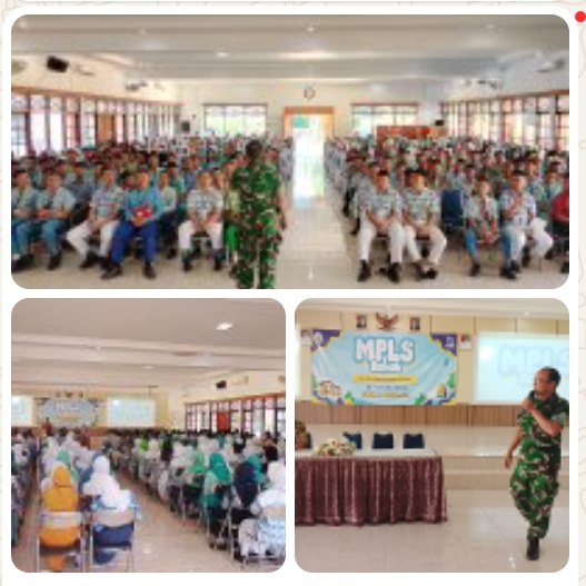Danramil Kota Boyolali Tanamkan Jiwa Nasionalisme kepada Siswa Baru SMAN 1 Boyolali