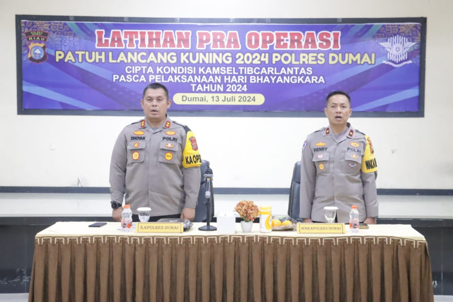 Kapolres Dumai Buka Kegiatan Latpraop Patuh Lancang Kuning 2024