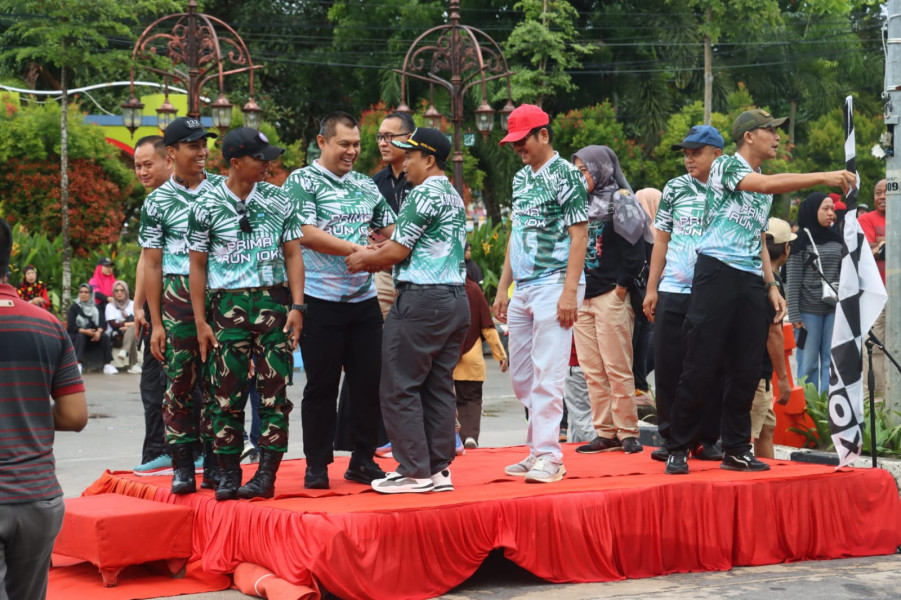 Peringatan HUT TNI Ke -79 Kodim 0320 Dumai Mengelar Kegiatan Prima Run 10k Di Bukit Gelanggang.