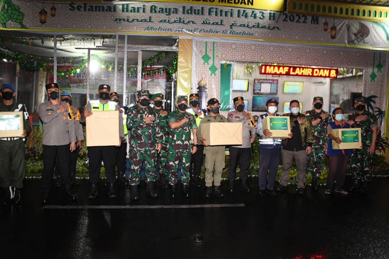 Pangdam I/BB Bersama Forkopimda Sumut Kompak Patroli PAM Malam Idul Fitri 1443 H