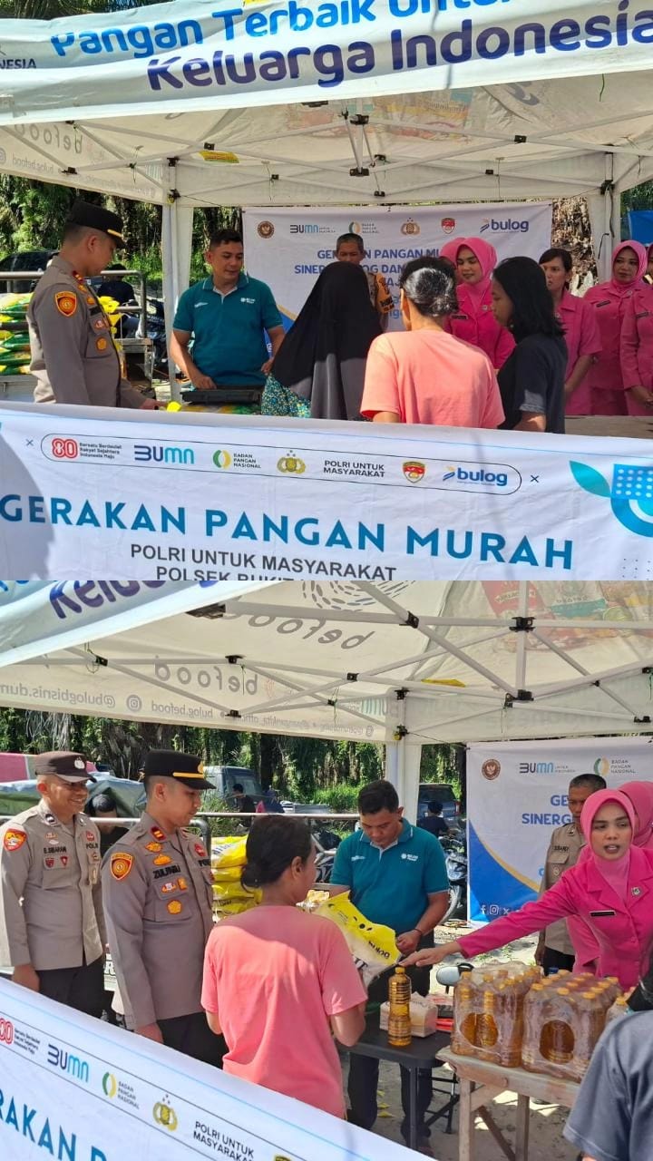 Kapolsek Bukit Kapur dan Personil  Melaksanakan GPM Berkolaborasi  Perum Bulog Dumai