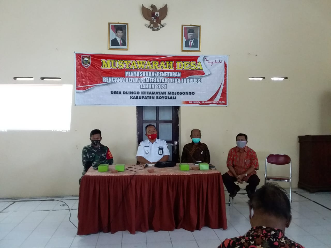 Babinsa Desa Dlingo Hadiri Giat Musdes dalam Rangka Penyunan RKP Des Tahun 2021