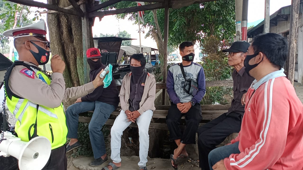 Cegah Penyebaran Covid19, Sat Lantas Polres Sergai Edukasi Masyarakat