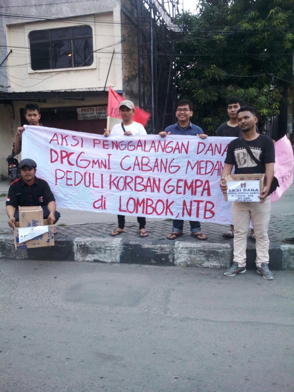 DPC GMNI Kota Medan Galang Dana untuk Lombok
