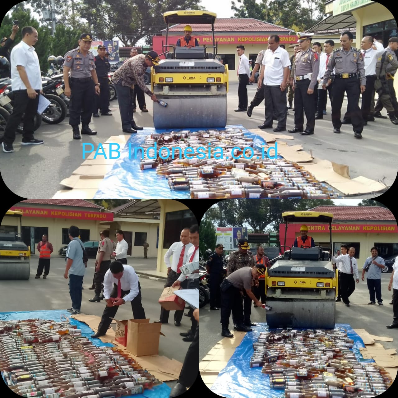 Sambut Natal Dan Tahun Baru 2020 Polres Sergai  Musnakan 313 Botol Miras 
