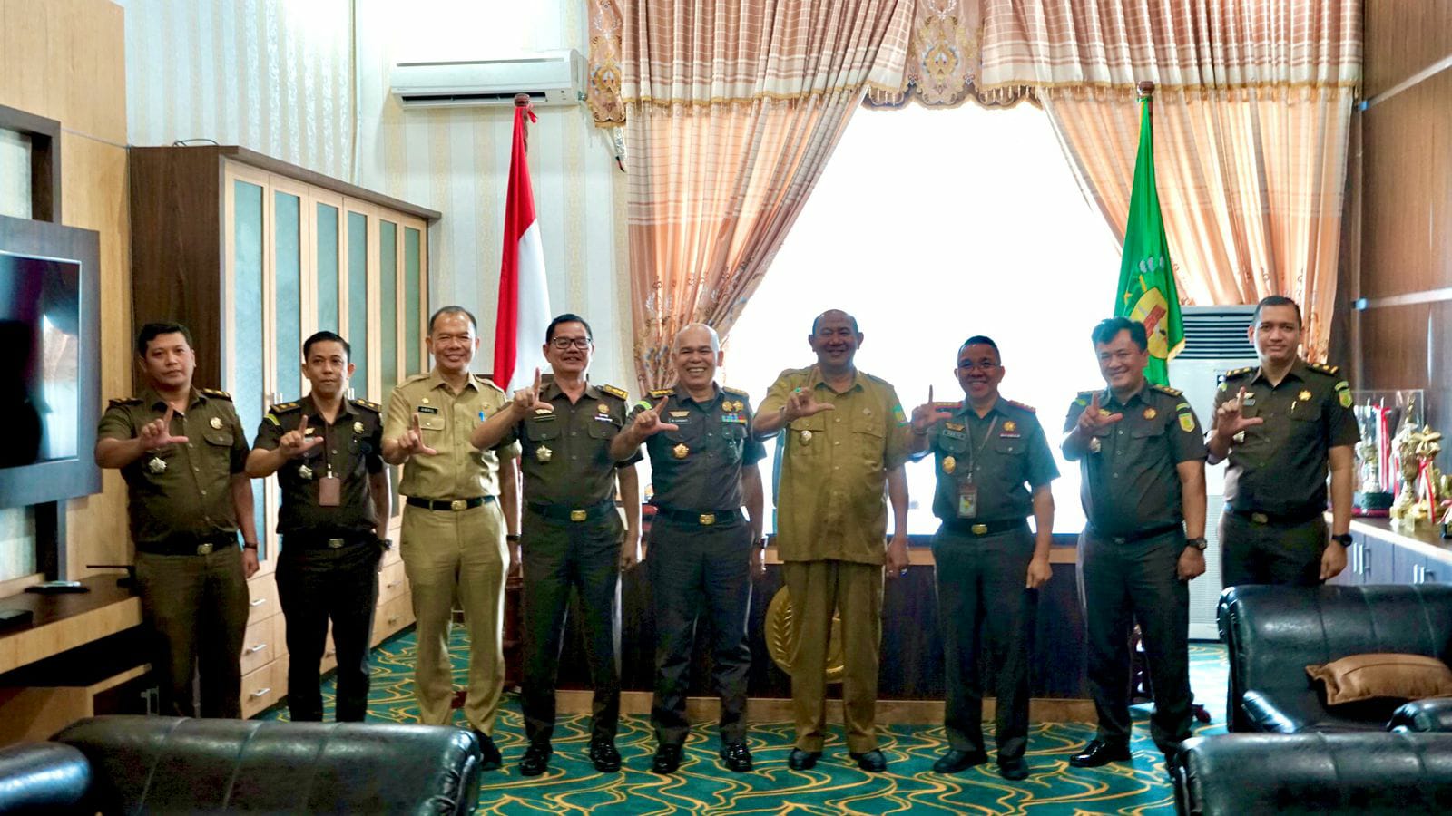 Syah Afandin Terima Kunjungan Aspidmil Kejati Dan Kajari Langkat