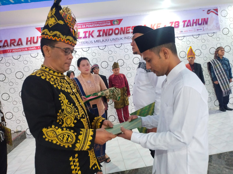 665 WBP Lapas Narkotika Kelas IIA Pematang Siantar Dapat Remisi 17 Agustus
