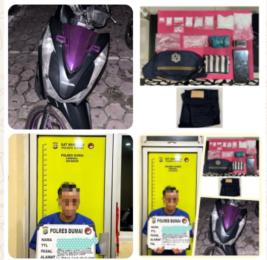 Perang Melawan Narkoba, Satres Narkoba Polres Dumai Kembali Bekuk Pelaku  Narkoba