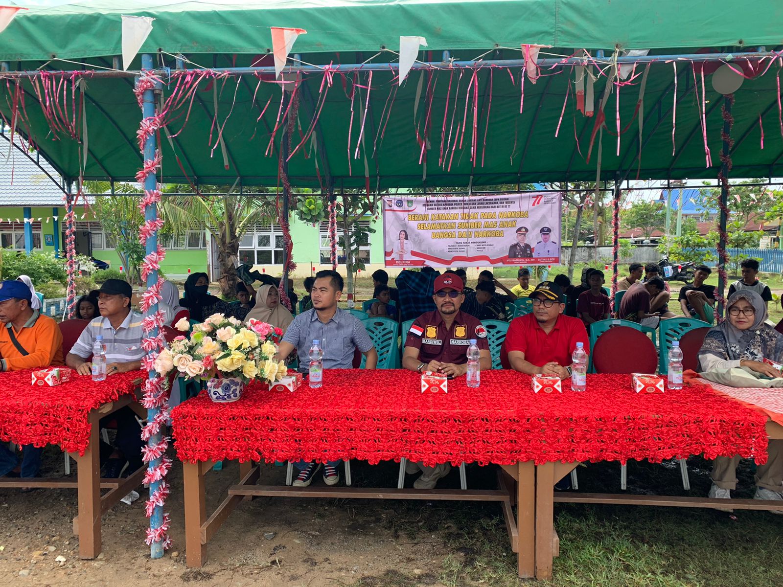 Hiburan Hut RI Ke 77 Berlangsung Di Sekolah SMK Perikanan Binaan Polres Dumai Sukses