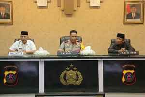 Pesiapan Pengamanan Idhul Fitri 1439H, Polda bersama TNI dan Muspika Bentuk Tim Kordinasi