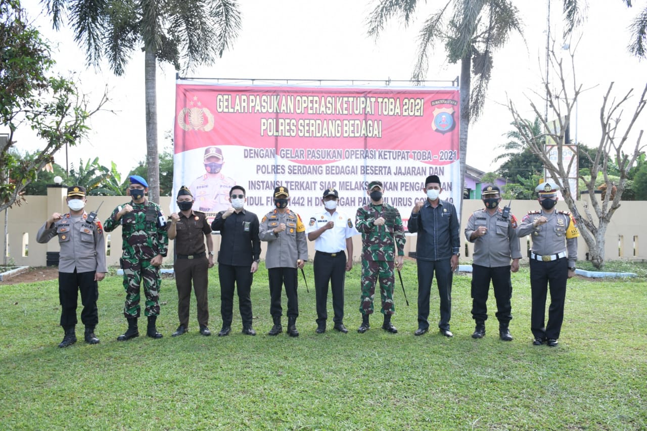 Bupati Sergai Sampaikan 15 Pesan Kapolri Pada Apel Gelar Pasukan Ketupat 2021