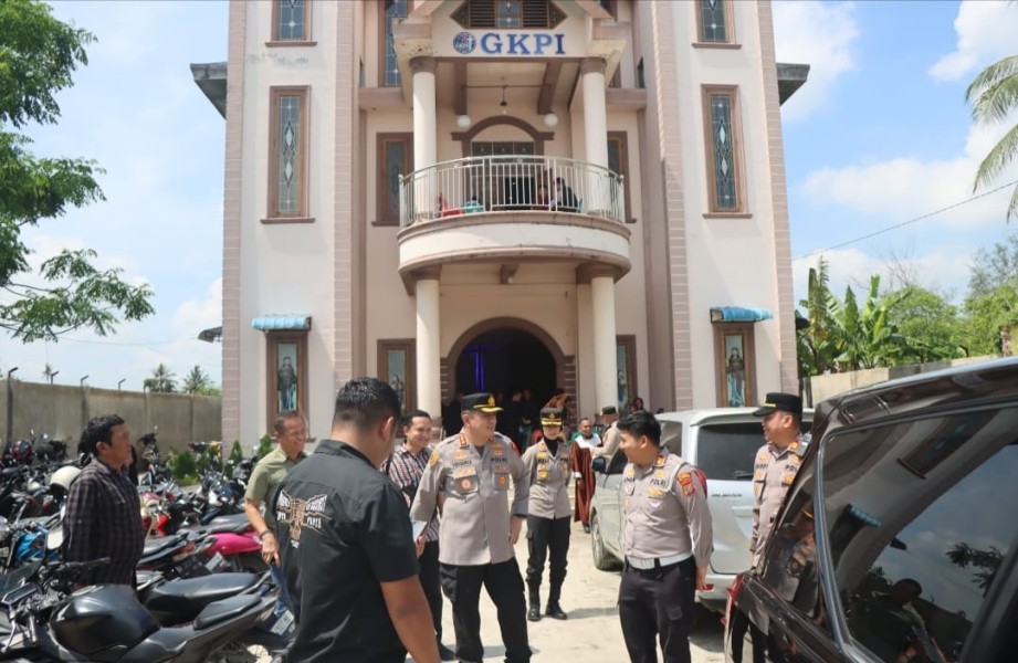 Kapolresta Deli Serdang Tinjau Langsung Pengamanan Ibadah Jumat Agung