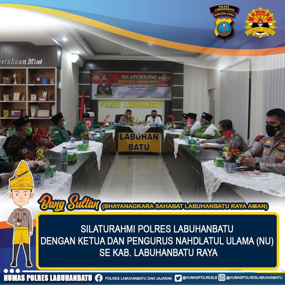 Polres Labuhanbatu menggelar pertemuan silaturahmi dengan Nahdatul Ulama ( NU) Se-Kabupaten Labuhanb