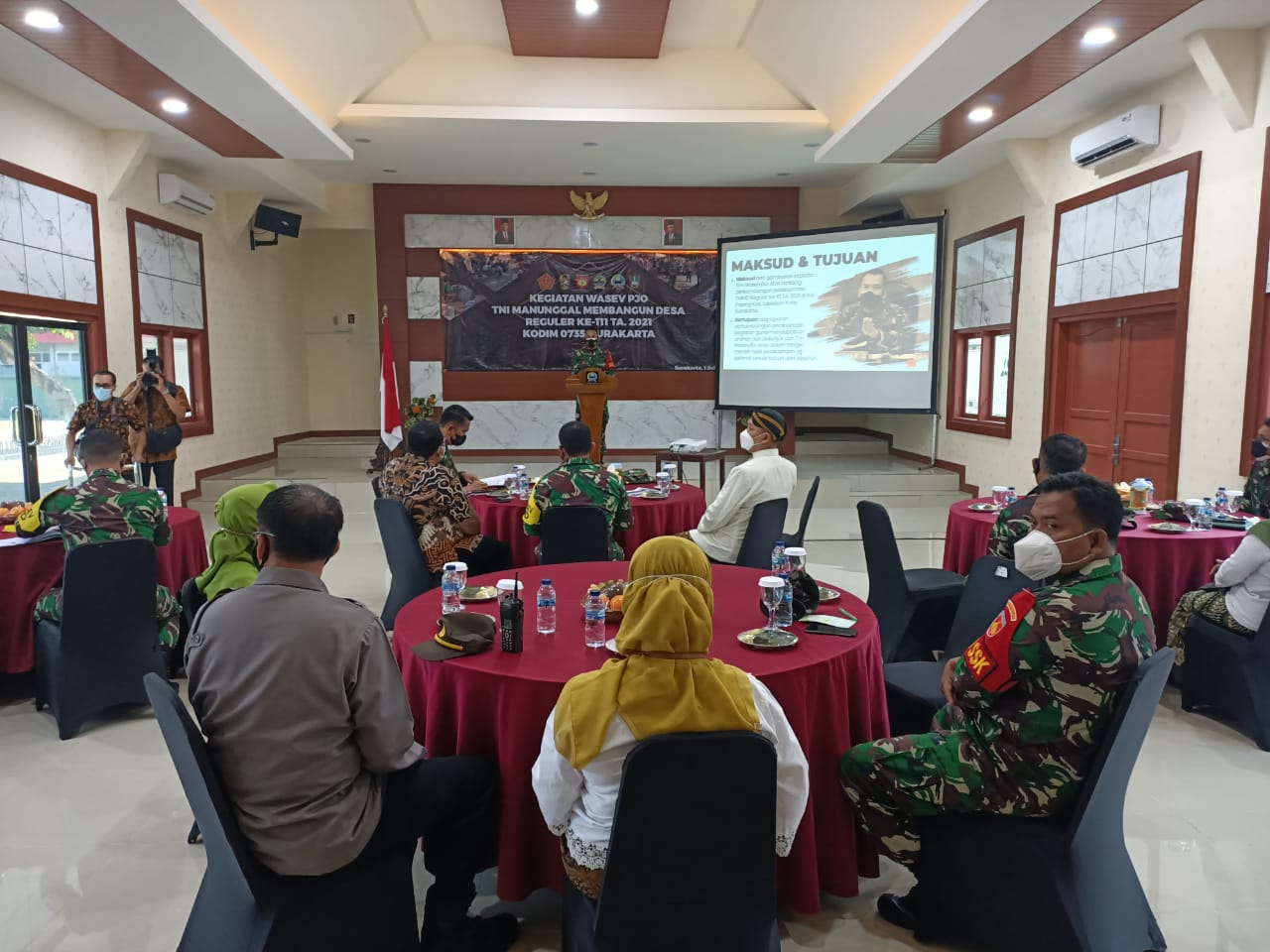 Dan Satgas Paparkan Pelaksanaan TMMD Reguler Ke-111 Kepada Katim Wasev PJO