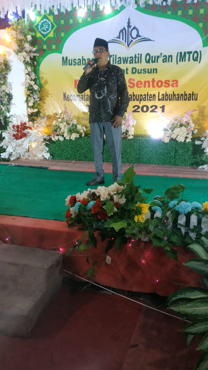 MTQ Tingkat Dusun Desa Sei.Sentosa ditutup secara resmi Plt. Kades Sei.Sentosa Edwar Syah Nasution