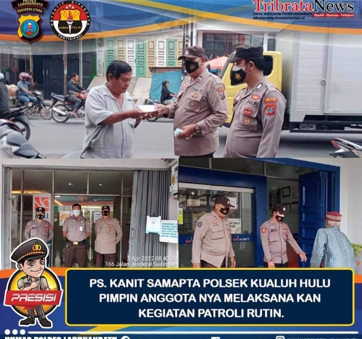 Sat Samapta Polsek Kualuh Hulu Laksanakan Patroli Rutin