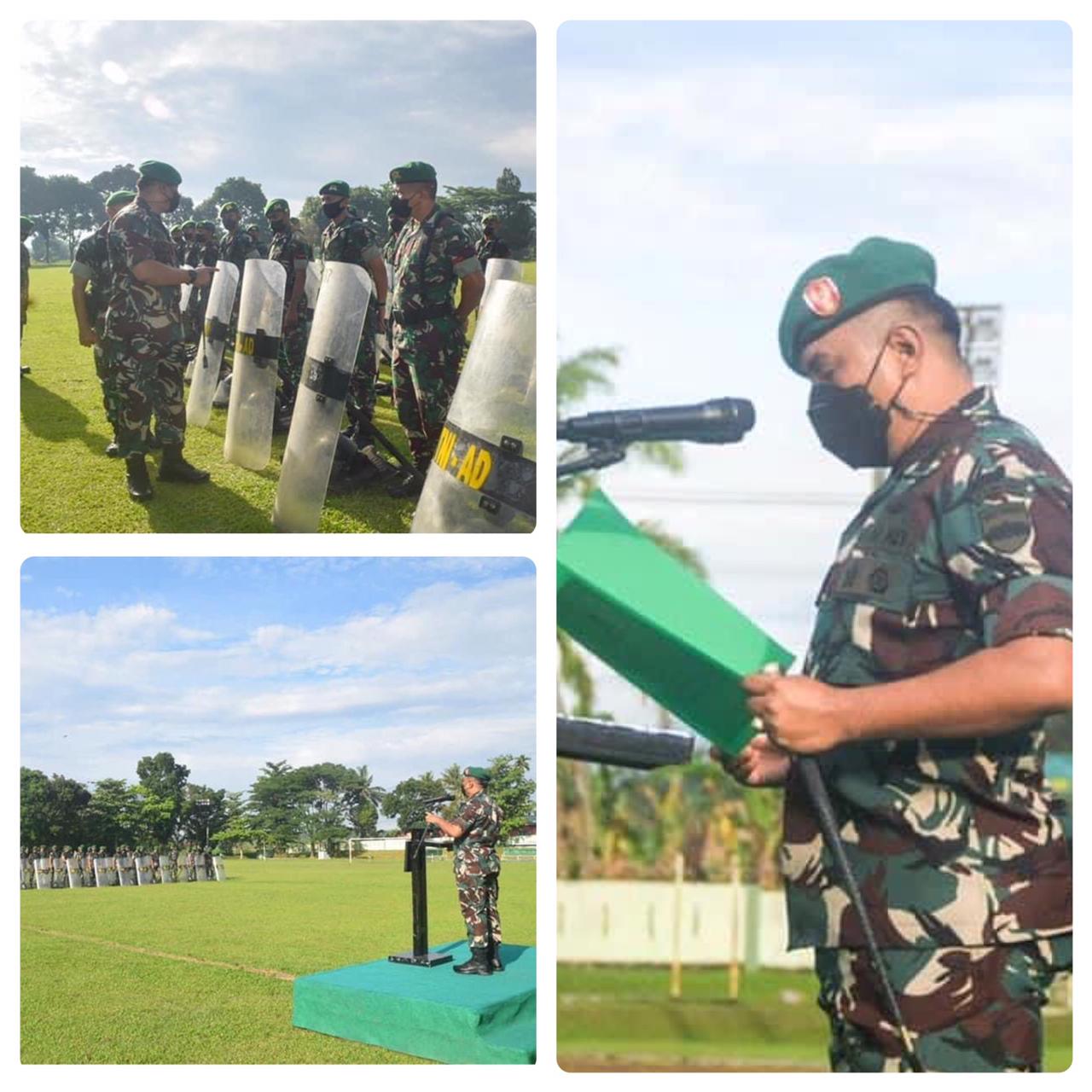 Apel Kesiapsiagaan Personel Kodim 0207/Sml dan Yonif 122/TS Dalam Rangka Aksi Unjuk Rasa