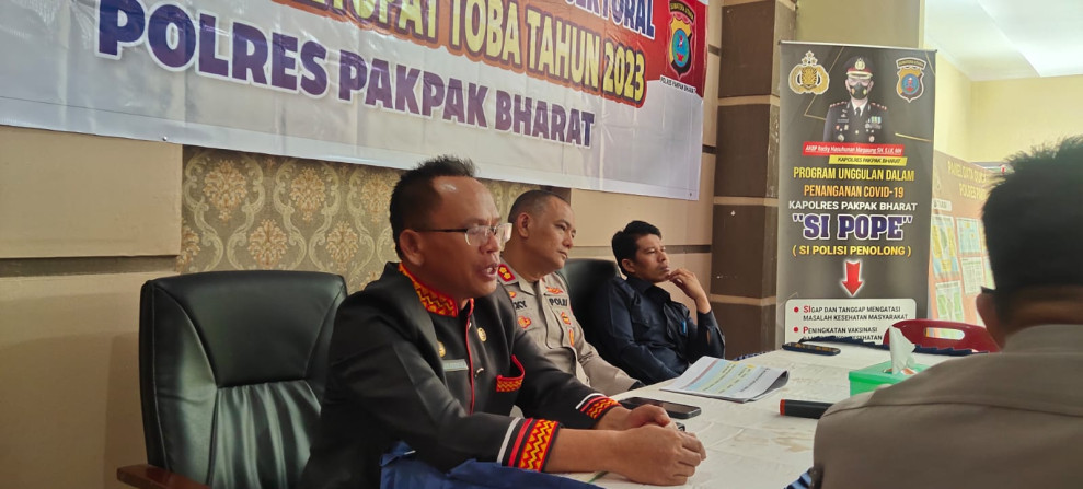 Sekda Kabupaten Pakpak Bharat menghadiri Rapat Lintas Sektoral Pelaksanaan Operasi Ketupat Toba