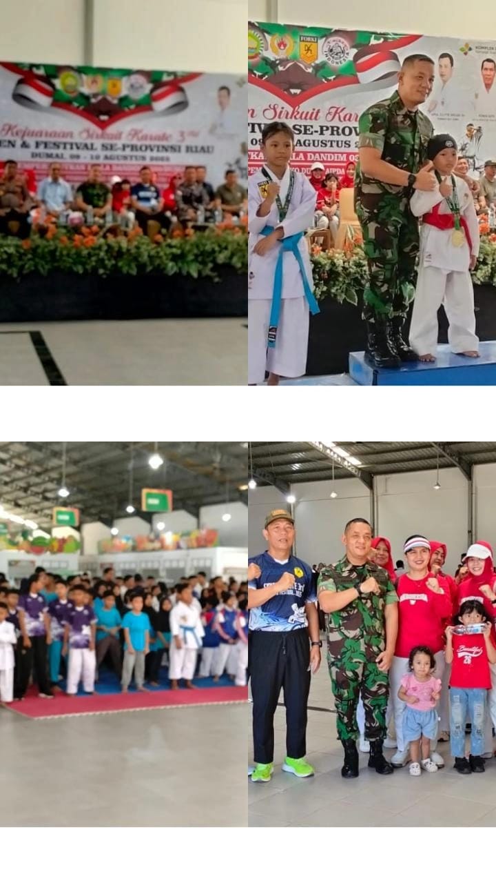 HUT RI ke-80 Dandim 0320/Dumai Gelar Kejuaraan Karate Dengan Pembina Tako Dumai AIPDA Zulfitri Siregar