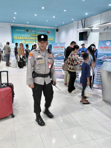 Polres Dumai Awasi Keamanan Ferry Di Ops Lilin Lancang Kuning 2025, Kapolres: 