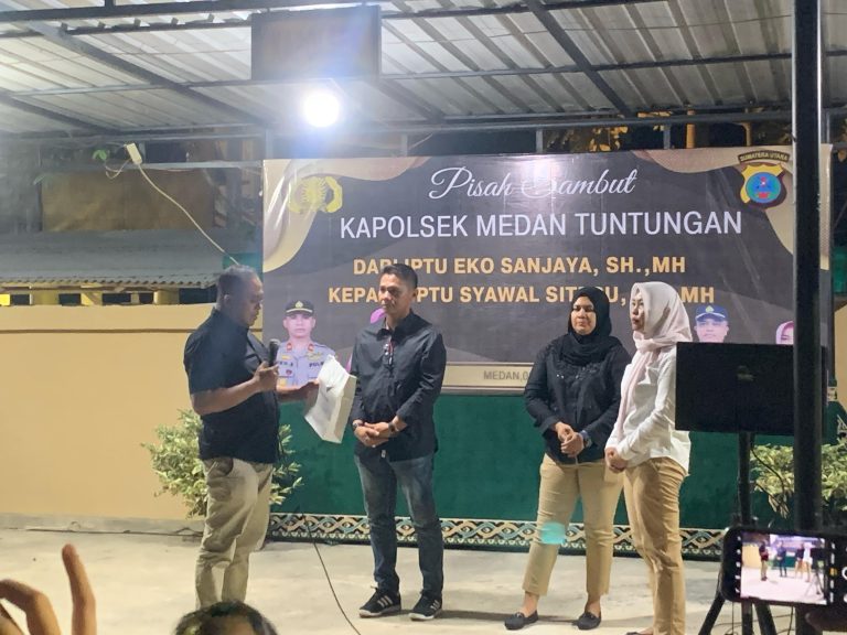 Nuansa Kekeluargaan dalam Pisah Sambut Kapolsek Medan Tuntungan IPTU Eko Sanjaya SH MH  dengan IPTU Syawal Sitepu SH MH
