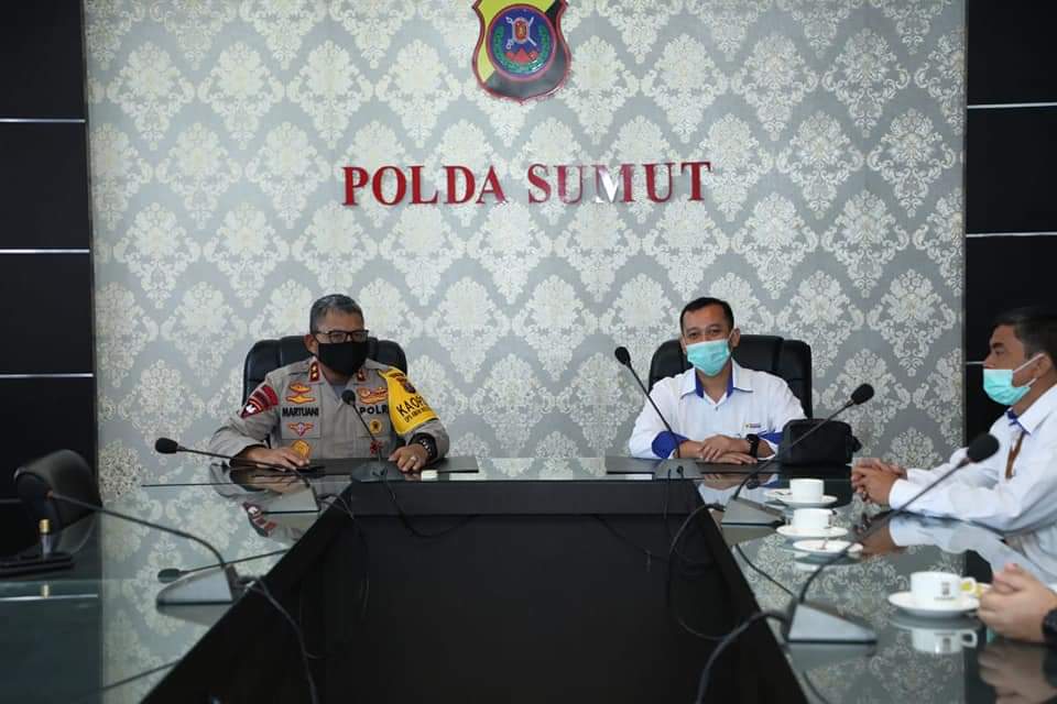 Kapolda Sumut didampingi Pejabat Utama Sambut Audensi PT. Indonesia Power PLTU