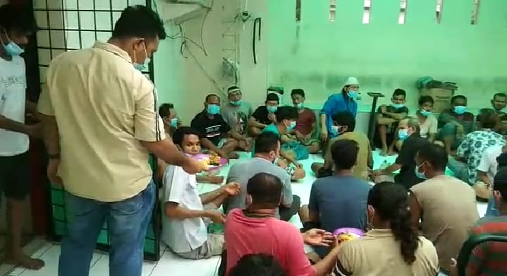Polsek Medan Baru Gelar Jumat Barokah Dan Makan Siang Bersama Para Tahanan