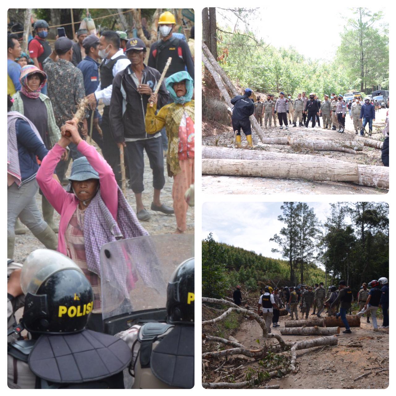 Konflik Lahan Sihaporas, Warga Mulai Mengarah Anarkis Hadang Aparat