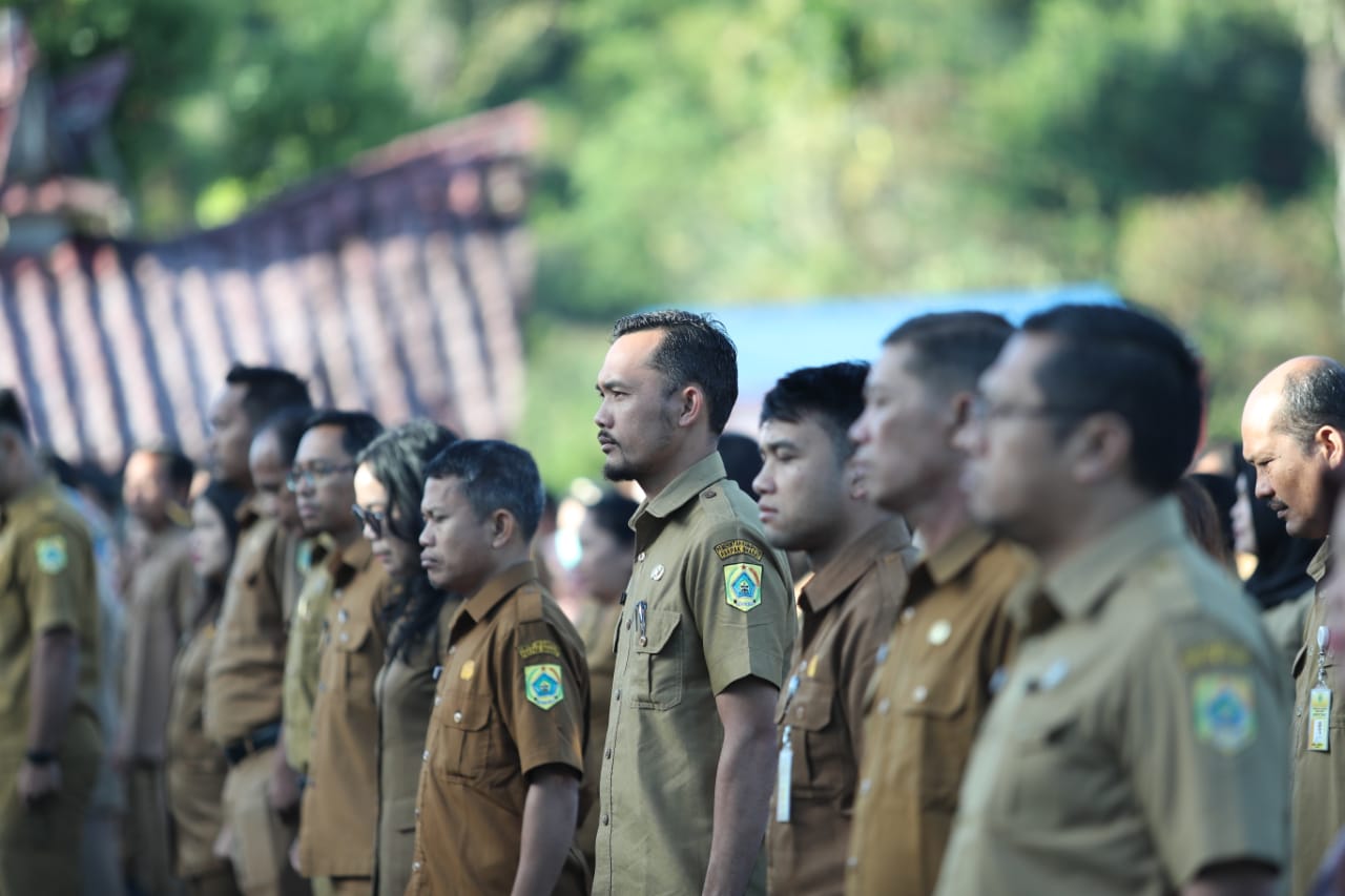 Apel Gabungan Awal Bulan Pemkab Pakpak Bharat Begini Arahan Sekda