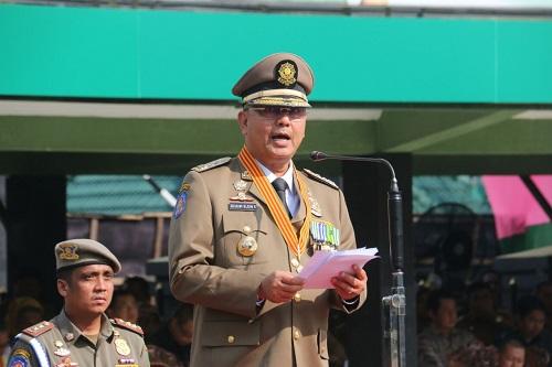 Wali Kota Medan Pimpin Upacara Hut Satpol PP ke 68 dan Satlinmas ke 56