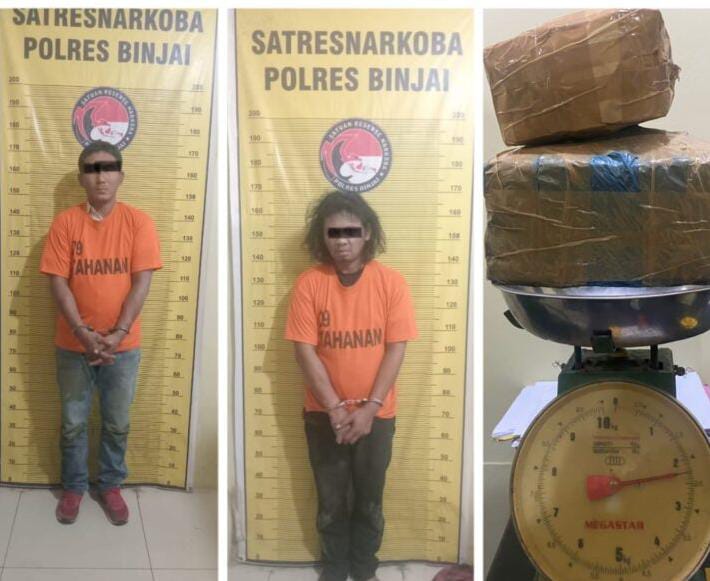 Dua Pria Diciduk Sat Narkoba Polres Binjai Saat Transaksi Ganja