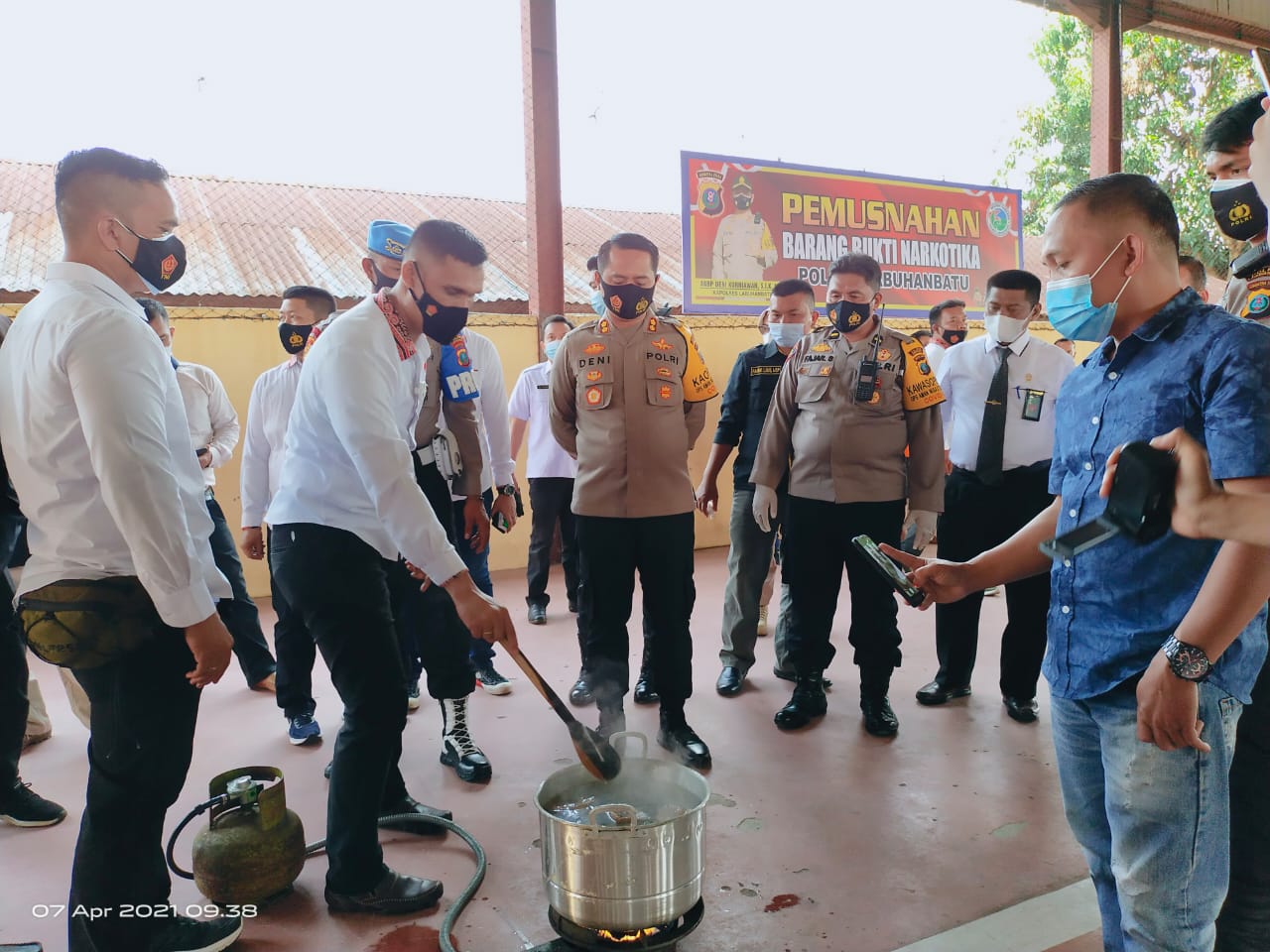 Pemusnahan barang bukti narkoba di Polres  Labuhanbatu