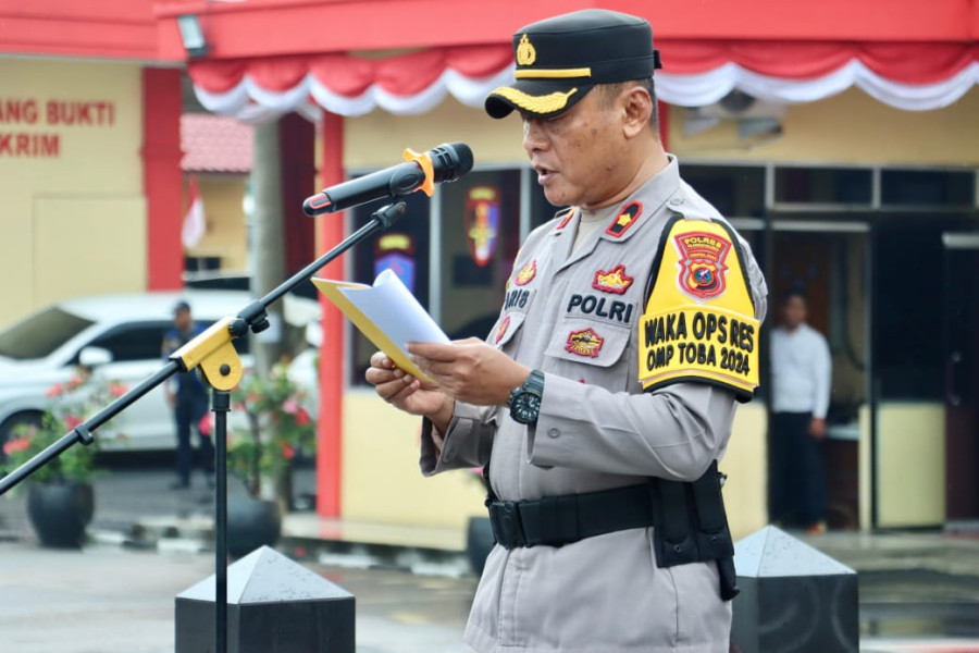 Polres Belawan Gelar Apel Pasukan Operasi Mantap Praja Toba 2024 untuk Pengamanan Pilkada Serentak