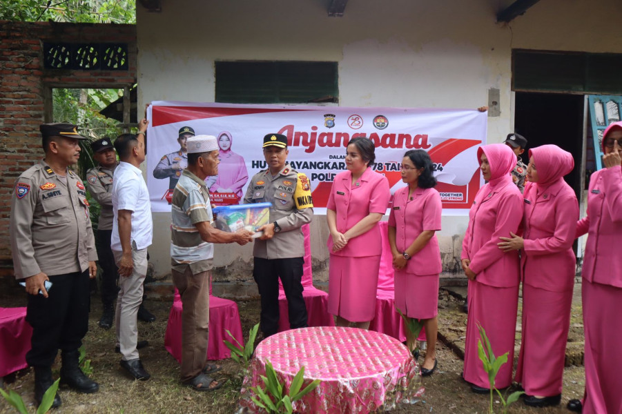 HUT Bhayangkara 78, Kapolres Dumai Kunjungi Purnawirawan dan Warakawuri Polri