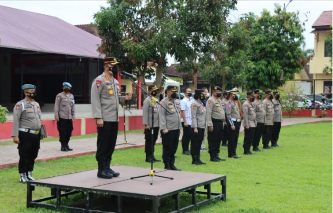 Kapolresta Deli Serdang Pimpin Langsung Apel PAM Jalur Pulang Kunker Presiden RI