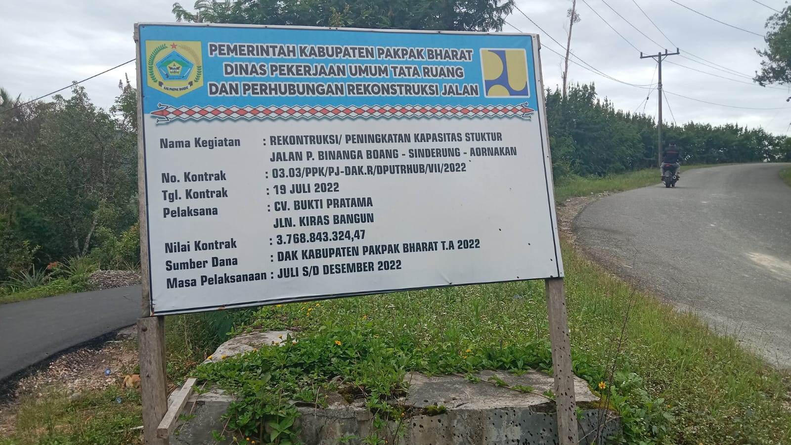 Jalan Hotmix P. Binanga Boang-Sinderrung -Aornakan Terkesan Asal Jadi, Kabid PUPR Dikonfirmasi Cuek