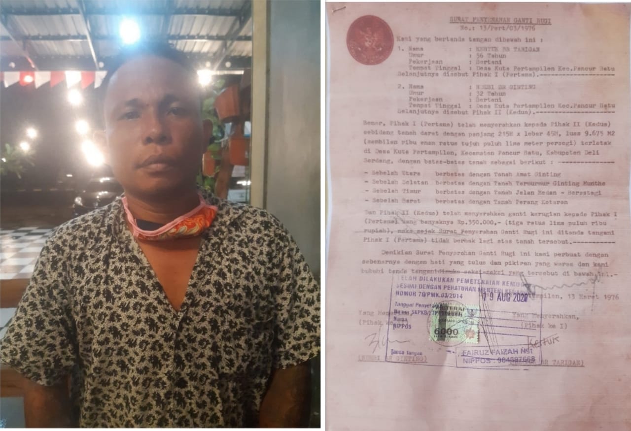 Klaim Pemilik Lahan, Keluarga Agustinus Sembiring Surati BPN